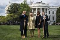 Исчез дуб дружбы, посаженный Трампом и Макроном у Белого дома